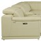 Homeroots Beige Italian Leather Power Reclining U Shaped Seven Piece Corner Sectional With Console 476593 - alternate 2