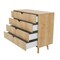 Homeroots 35" Natural Wood Four Drawer Dresser 489232 - alternate 3