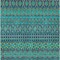 Homeroots 9' X 12' Teal Blue And Navy Blue Quatrefoil Washable Indoor Outdoor Area Rug 583256 - alternate 5