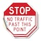 Signmission Stop No Traffic Past This Point, 6 inch X 6 inch, Vinyl Decal, 2PK OC-D-2PACK-6-280 - alternate 1