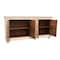 Homeroots 71in Beige Solid Wood Sideboard with Four Doors 488630 - alternate 3