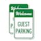 Signmission Welcome Guest Parking, 18'' X 24'' 2 Signs, Heavy Gauge Aluminum, 2PK A-1824-2PACK-22705 - alternate 1