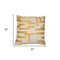 Homeroots 20" Yellow and Ivory Geometric Cotton Blend Throw Pillow With Embroidery 549412 - alternate 2