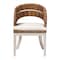 Bali & Pari Ubud Bohemian Natural Seagrass and Mahogany Wood Dining Chair 250-13875-ZORO - alternate 3