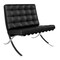 Homeroots 32" Black and Silver Italian Leather Tufted Lounge Chair 520597 - alternate 2