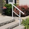 Nuvo Iron Stoop Railing Kit, For 2-3 Steps, White Aluminum, Posts Hand Railing Hardware incl WHSK3S-US - alternate 2