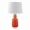 Jonathan Y Pineapple 23" Classic Vintage Ceramic LED Table Lamp, Orange/Gold JYL4019E - alternate 1