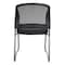 Office Star Products ProGrid Titanium & Black Visitors Chair, Sled Base, Freeflex Coal 86725R-30 - alternate 2