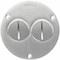 Hubbell Wiring Device-Kellems Box Cover, Floor Box Type, 2 Gang, Aluminum, Duplex Receptacle Cover Type SA3725 - alternate 1