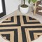 Jonathan Y Piper Two-Tone Chevron Round Jute Black/Natural 6 ft Round Area Rug RNF111A-6R - alternate 1
