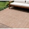 Homeroots 8' X 10' Copper And Beige Floral Washable Indoor Outdoor Area Rug 582341 - alternate 1