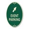 Signmission Event Parking Up Right Arrow Symbol, 12 Inch X 18 Inch Architectural Oval, Heavy Gauge Aluminum A-OV-G-1218-24081 - alternate 1