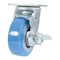 Vestil Polyurethane Swivel With Brake Caster 5 In. Diameter x 2 In. Width 771 lb Light Blue/Gray CST-KB-5X2PUP-SWB - alternate 1