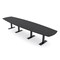 Skutchi Designs Arc Boat Conference Table With Power, 48 in W, 168 in L HAR-ABOT-48X168-T.BK-WA7949-NA - alternate 1