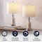 Jonathan Y Amner 20.5" Glass Modern Contemporary Fillable Glass LED Table Lamp, Chrome, 2PK JYL8508C-SET2 - alternate 2