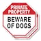 Signmission Private Property Beware of Dogs, 10 inch X 10 inch, Aluminum Metal Signs, 2PK OC-A-2PACK-10-151 - alternate 1