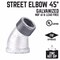 B & K Elbow St Galv 45 3/8 501903 - alternate 2