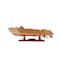 Homeroots 16" Brown Solid Wood Hand Painted Runabout Canoe Model Boat 364264 - alternate 4