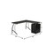 Homeroots 59" Espresso Wood and Stainless Steel L Shape Computer Desk With Two Drawers 723746 - alternate 3