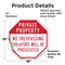Signmission Private Property No Trespassing Vio, 18 Inch X 18 Inch, Vinyl Decal OC-D-18-171 - alternate 2