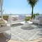 Homeroots 8' Taupe Beige And Tan Round Medallion Washable Indoor Outdoor Area Rug 589358 - alternate 2
