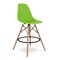 Homeroots 28" Green And Brown Heavy Duty Plastic And Solid Wood Counter Height Bar Chair 520673 - alternate 3