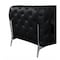 Homeroots 69in Black And Silver Italian Leather Loveseat 477571 - alternate 2