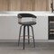 Homeroots 31" Black Faux Leather Swivel Bar Height Bar Chair 534472 - alternate 3
