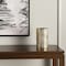Homeroots 10" Gold Aluminum Oval Faux Wood Table Vase 565439 - alternate 3