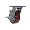 Vestil Polyurethane Swivel With Brake Caster 5 In. Diameter x 2 In. Width 600 lb Maroon/Gray CST-VE-5X2PUP-SWB - alternate 4