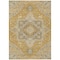 Homeroots 9' X 12' Gold Beige And Blue Oriental Washable Indoor Outdoor Area Rug 600160 - alternate 2