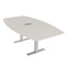 Skutchi Designs 6 Person Conference Table With Power Unit | 7' Boat Table | Harmony Series HAR-BOT-48X84-T-K458-ESIL - alternate 1