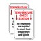 Signmission Temperature Check Station, 12'' X 18'' 2 Signs, Heavy Gauge Aluminum, 2PK A-1218-2PACK-25472 - alternate 1