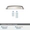 Amerock Stature 5-1/16 inch 128mm Center-to-Center Polished Nickel Cabinet Cup Pull BP22439PN - alternate 3