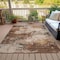 Homeroots 9' X 12' Brown And Beige Abstract Washable Indoor Outdoor Area Rug 630619 - alternate 5