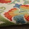 Homeroots 6' Ivory Blue And Orange Floral Indoor Outdoor Runner Rug 548036 - alternate 4