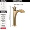Delta Dorval Single Handle Mid-Height Vessel Bathroom Faucet 657-GS-DST - alternate 2