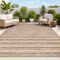 Jonathan Y Finn Modern Farmhouse Pinstripe Natural/Brown 4 ft. x 6 ft. Indoor/Outdoor Area Rug TSN103A-4 - alternate 1