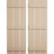 Ekena Millwork Rustic Three Board Spaced Board-n-Batten Rough Sawn Faux Wood Shutters, 17 1/2W x 62H, PR SHUBSS17X62RSPR - alternate 1