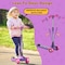 Healsmart Kick Kids Scooter, 3-Wheel Scooter for Ages 2-12 Boys and Girls, Foldable Height Adjustab SOSCOTKID04PUR - alternate 5