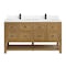 James Martin Vanities 60 in. Double Vanity, Light Natural Oak, w/Single Hole 3 CM White Zeus Quartz Top & Backsplash 330-V60D-LNO-1WZ - alternate 1