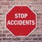 Signmission Stop Accidents, 10 inch X 10 inch, Aluminum Metal Signs, 2PK OC-A-2PACK-10-305 - alternate 2