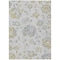 Homeroots 5' X 8' Silver Gray And Gold Floral Washable Indoor Outdoor Area Rug 589501 - alternate 2