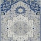 Homeroots 10' X 14' Navy Blue Ivory And Gray Oriental Washable Indoor Outdoor Area Rug 596643 - alternate 3