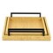 Homeroots Set of Two Light Brown Faux Wicker Rectangular Serving Trays 713548 - alternate 2