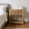 Homeroots 28" Beige Solid Wood Distressed One Drawer Nightstand 555400 - alternate 3