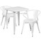 Flash Furniture Square 27.75" W, 27.75" L, 29" H, Metal, White CH-31330-2-70-WH-GG - alternate 1