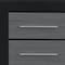 Homeroots 23" Black And Gray Wood Square Two Drawer Nightstand 643690 - alternate 5