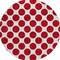 Homeroots 8' Red And Ivory Round Polka Dot Washable Indoor Outdoor Area Rug 614937 - alternate 2