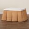 Bali & Pari Palm Scallop Natural Rattan Ottoman, 39" Square 259-14088-ZORO - alternate 2